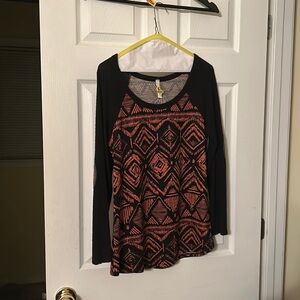 Black and pink my beloved blouse. Size Medium.